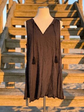 lou & grey striped strappy softsculpt skort dress Lou & Grey | Dresses | Lou Grey New Striped Strappy Softsculpt Skort Dress White Navy Athletic Large